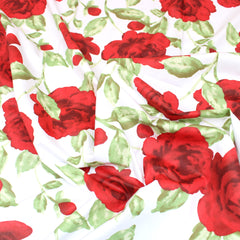 3 Metre Super Quality Smooth Organic Cotton - Rose - 45" Ivory