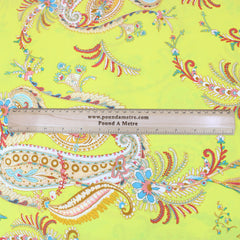 3 Metre Natural Drape Soft-Touch Floral American Crepe 55" Wide- Yellow