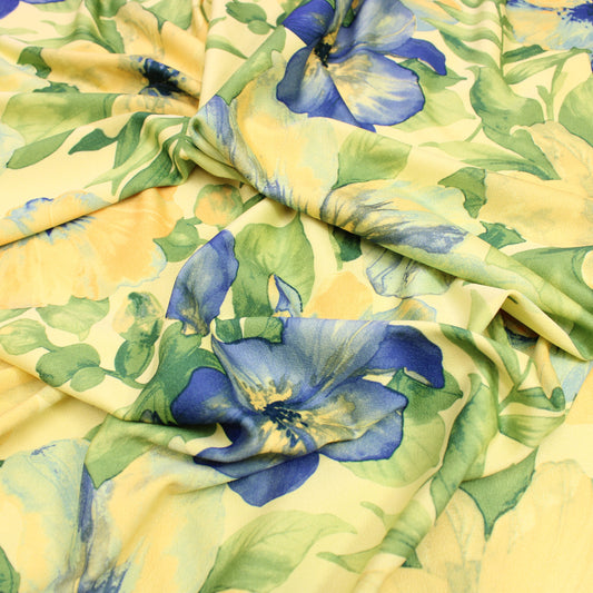 3 Metres Super Soft Floral Jersey - 60" Pale Mint