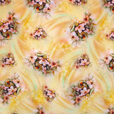 3 Metre Luxury Breathable Dressmaking Floral Cotton Lawn - 55" (Yellow)