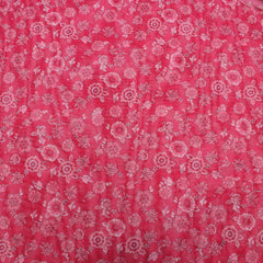 3 Metres Soft Floral Power-Mesh 60" Wide - Pink