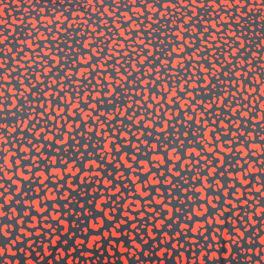 3 Metres Soft Cheetah Printed Viscose Jersey -  55" Black & Red