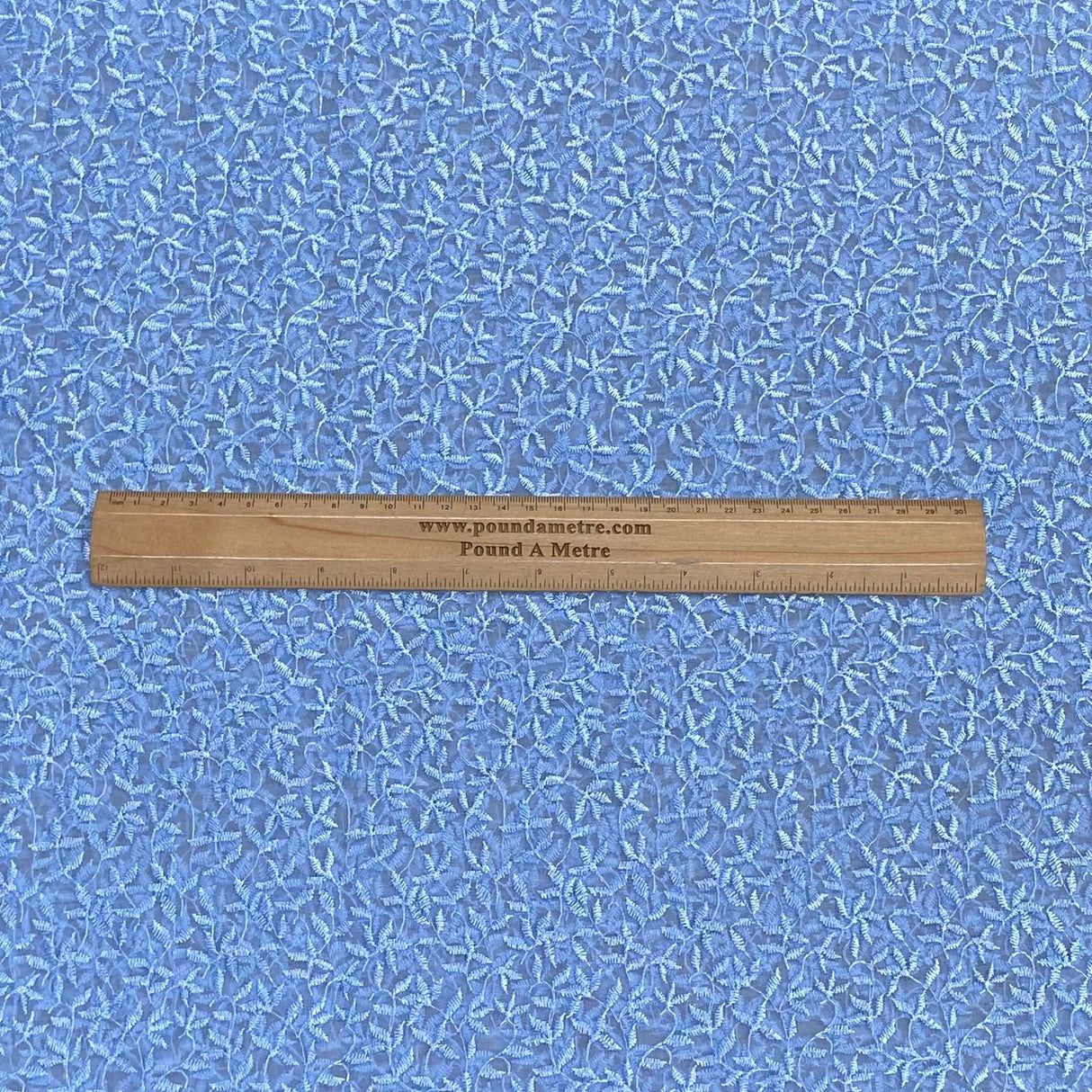 3 Metres Luxurious Embroidery Organza - 55 " Wide  (Blue)
