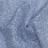 3 Metres Luxurious Embroidery Organza - 55 " Wide  (Grey)