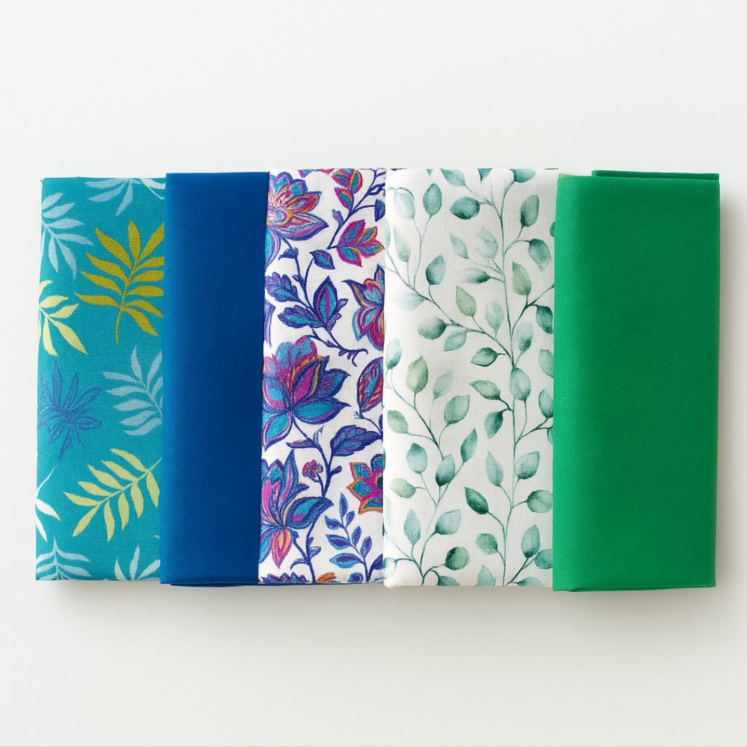 5 Piece 100% Cotton Fat Quarter Bundle- Nature's Dream