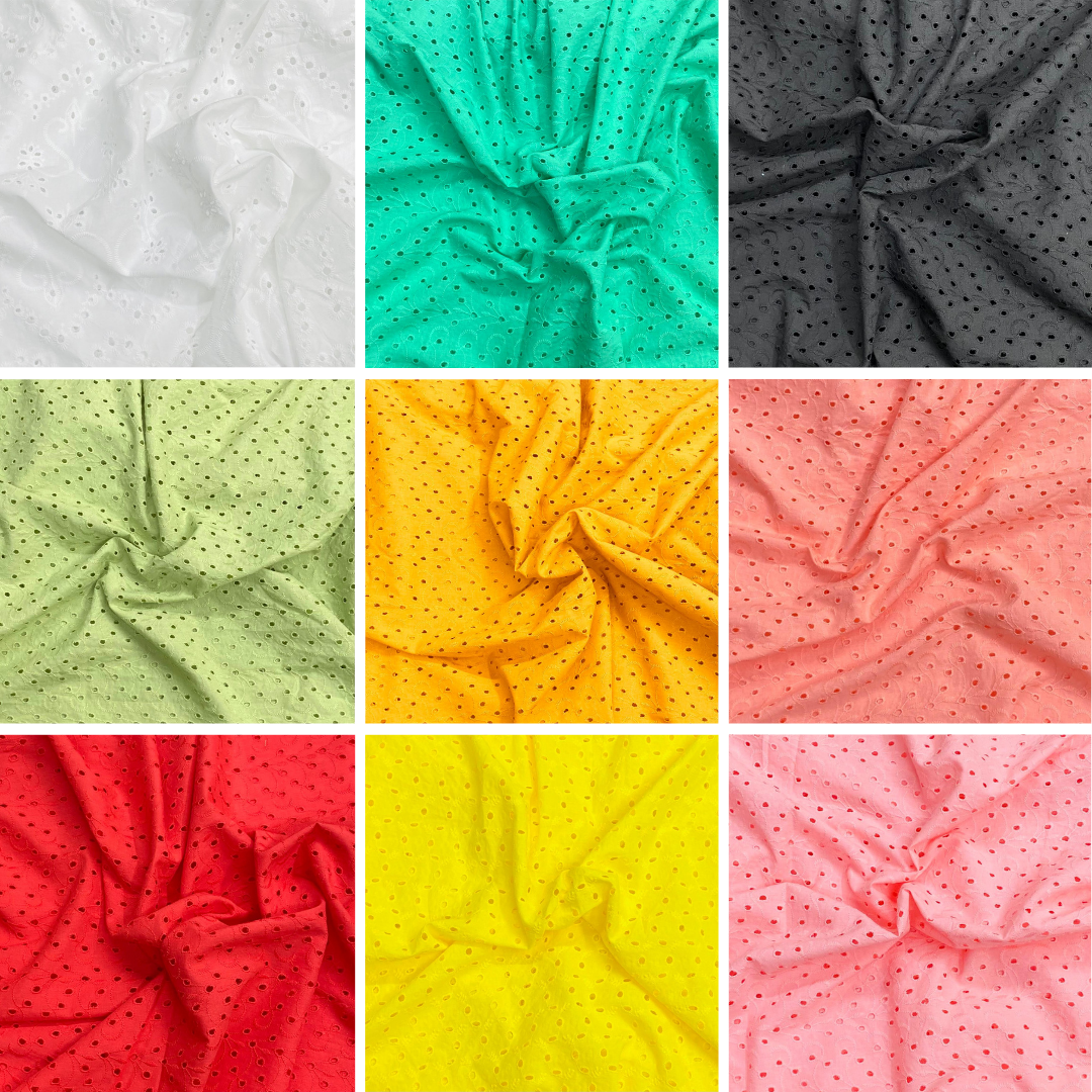 Luxurious Cotton Broderie Anglaise - 60" Wide - Variations Available