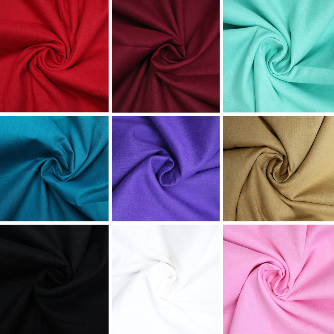 Soft Cotton Muslin - 44" Wide - 16 Variations Available