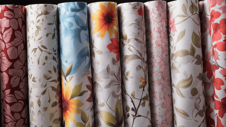 Printed fabric rolls standing display – Pound A Meter.