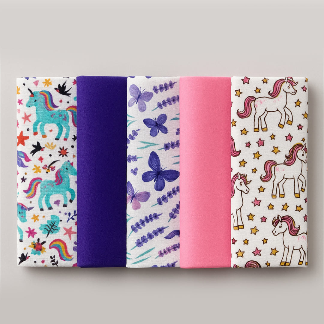 5 Piece 100% Cotton Fat Quarter Bundle- Sweet Dreams
