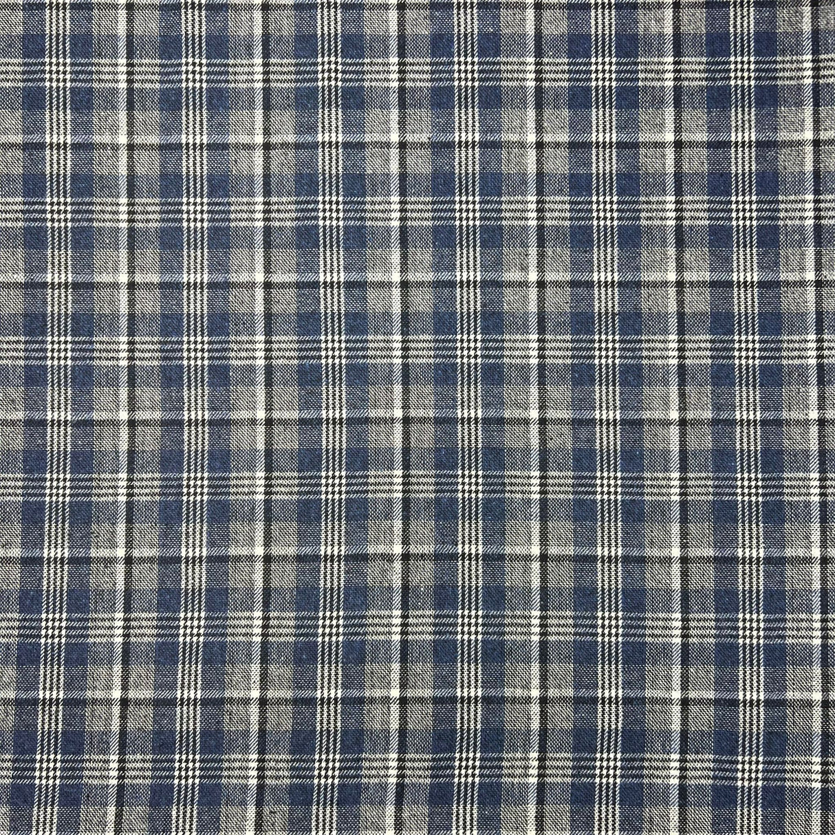 Premium Wool Rich Fabric 55" Wide (Blue Checks)