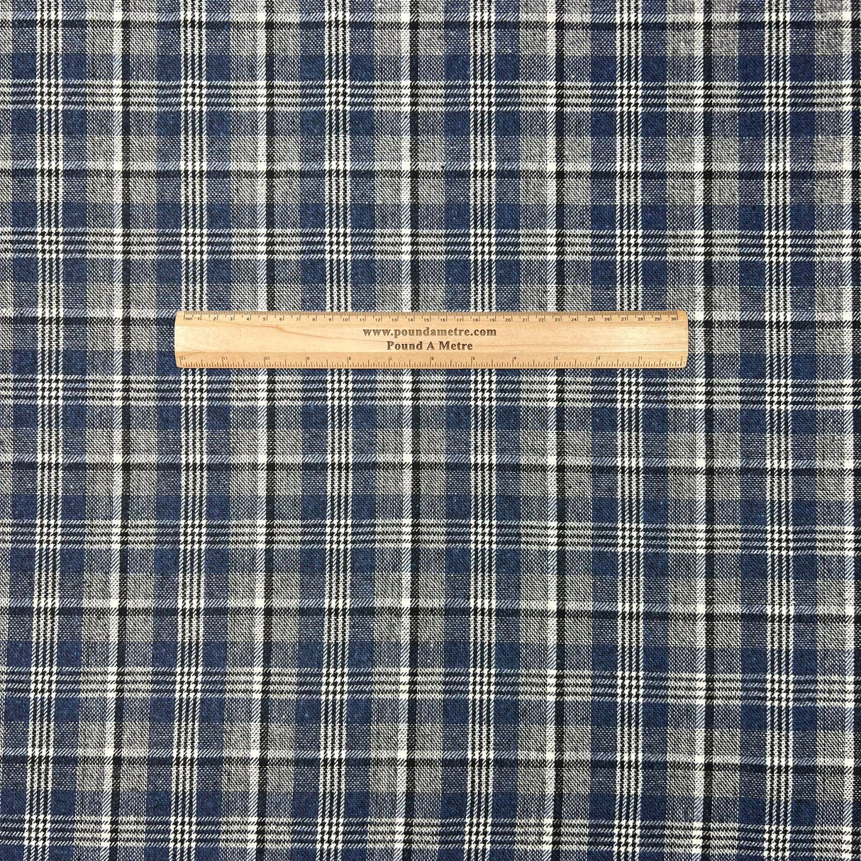 Premium Wool Rich Fabric 55" Wide (Blue Checks)