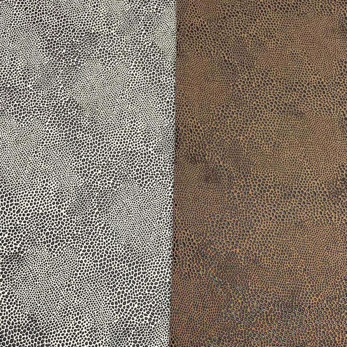 Soft Snake-Skin Stretch Leatherette- 60" Wide (Brown & Grey)