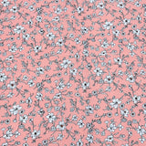 3 Metres Printed Dress Making Viscose- 55" Wide (Pink Garden)