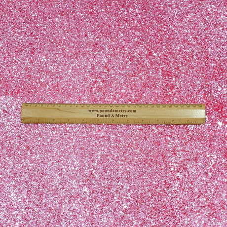 Cotton Backed Chunky Glitter Fabric- Pink