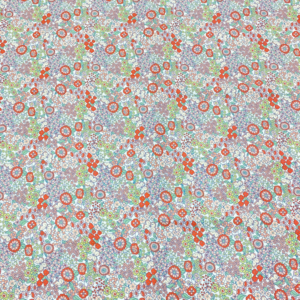 3 Metres Super Soft Printed Poplin Cotton - 63" Wide (Garden)