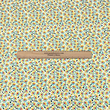 Per Metre Luxury Dressmaking 100% Cotton Lawn- 60" (Sunflower)