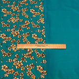 6 Metres, Premium Quality, Printed Dressmaking Viscose Bundle - 55" Wide (Teal)