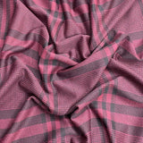 3 Metres Luxury Soft Printed Ponte Scuba - 55" Wide - Red Checks (Clearance Sale)