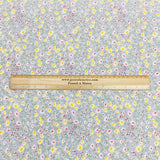 3 Metres, Premium Quality, Printed Dressmaking Viscose Crepe - 55" Wide (Grey Floral)