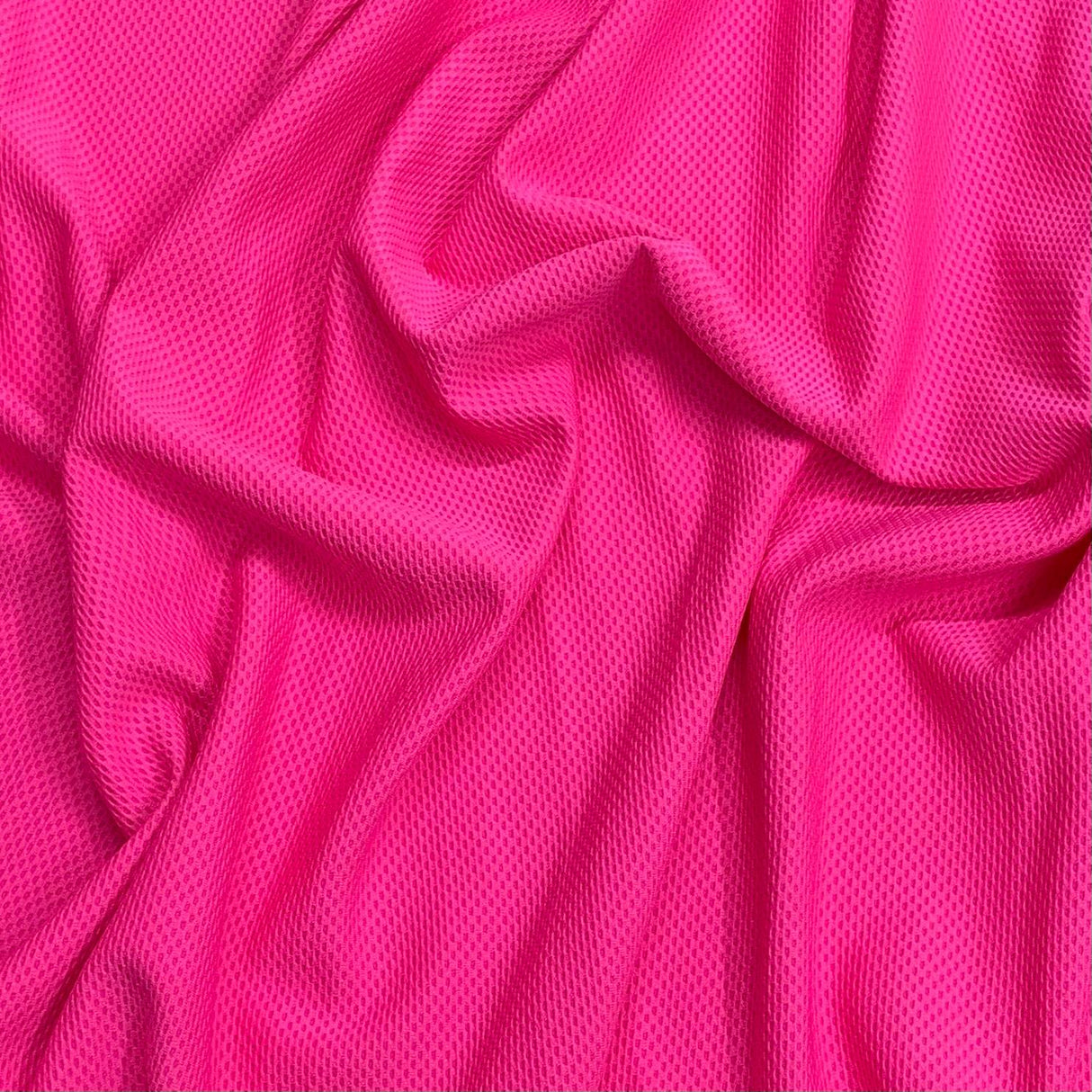3 Metres Premium Waffle Jersey- 55" Wide (Bright Pink)