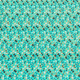 3 Metres, Premium Quality, Printed Dressmaking Viscose Crepe - 55" Wide (Green Flowers)