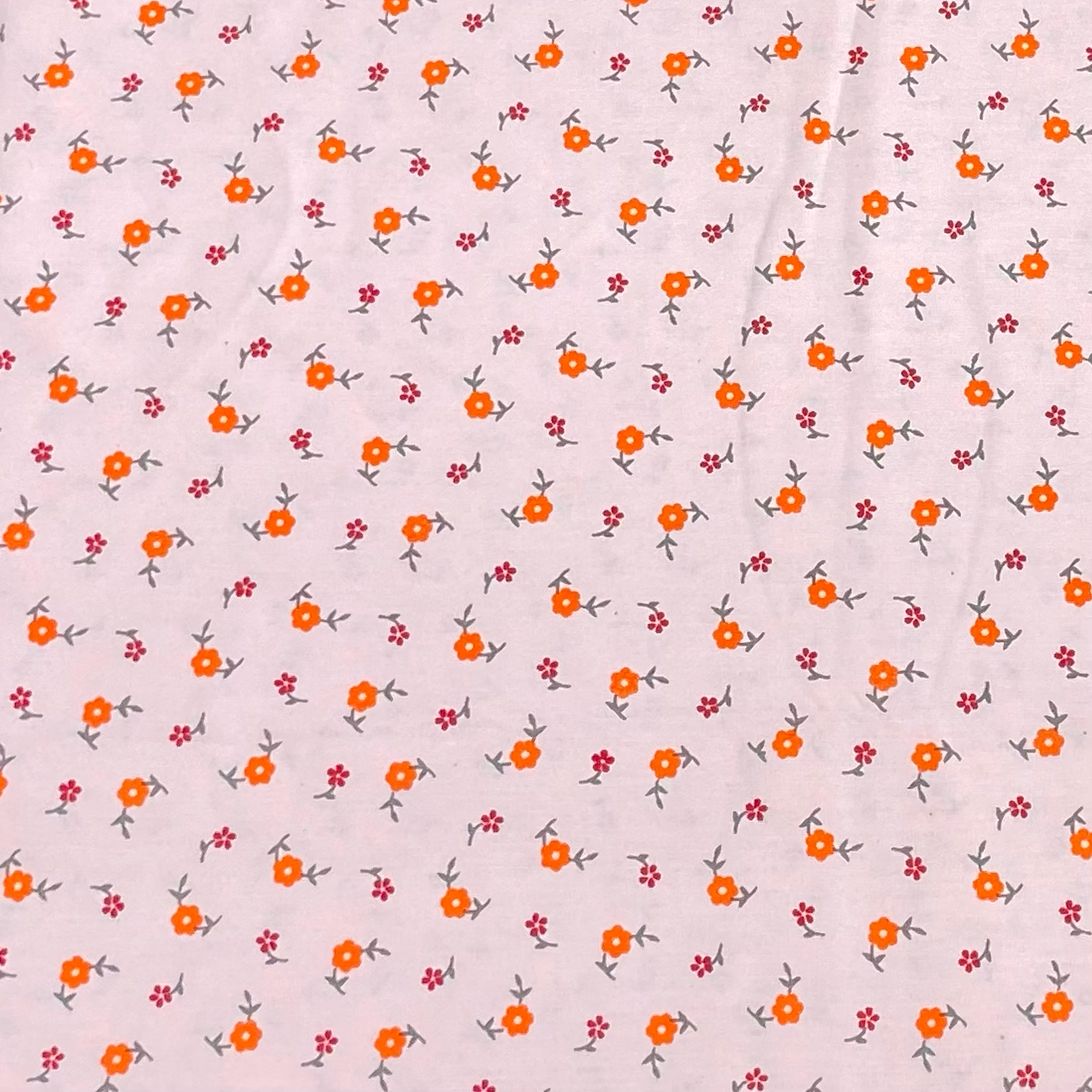3 Metres Luxury 100% Cotton - 36" Wide (Peach & Maroon )