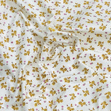 3 Metres Luxury 100% Cotton - 36" Wide ( White & Gold )