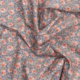 3 Metres, Luxury Dressmaking 100% Digital Printed Cotton Lawn- 55" (Brown)