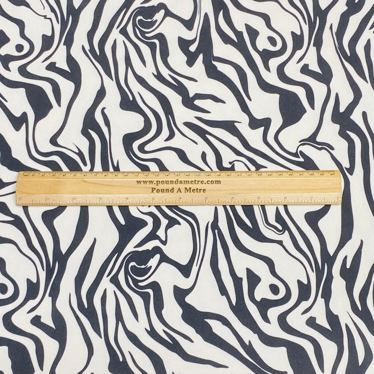 3 Metres Luxury Soft Printed Ponte Scuba - 55" Wide - (Zebra)