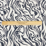 3 Metres Luxury Soft Printed Ponte Scuba - 55" Wide - (Zebra)