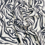 3 Metres Luxury Soft Printed Ponte Scuba - 55" Wide - (Zebra)