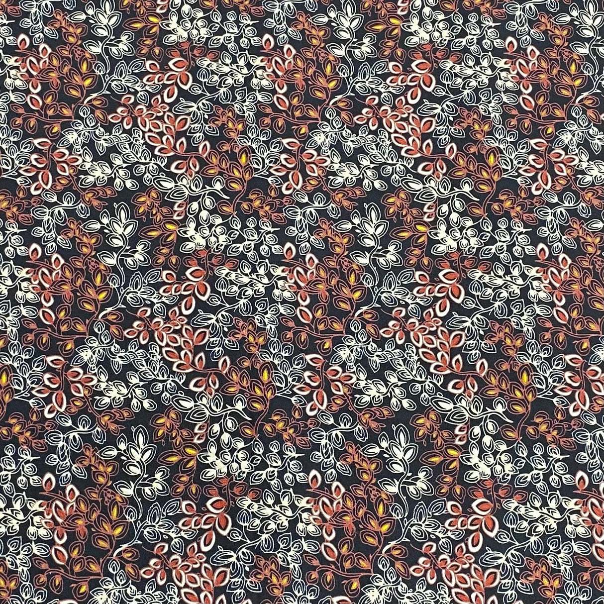 3 Metres, Premium Quality, Printed Dressmaking Viscose - 55" Wide (Black)