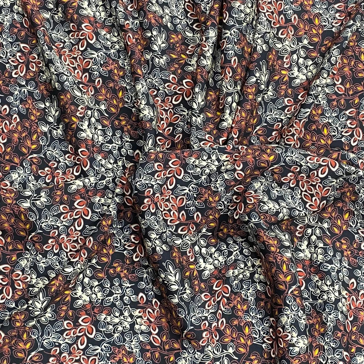 3 Metres, Premium Quality, Printed Dressmaking Viscose - 55" Wide (Black)