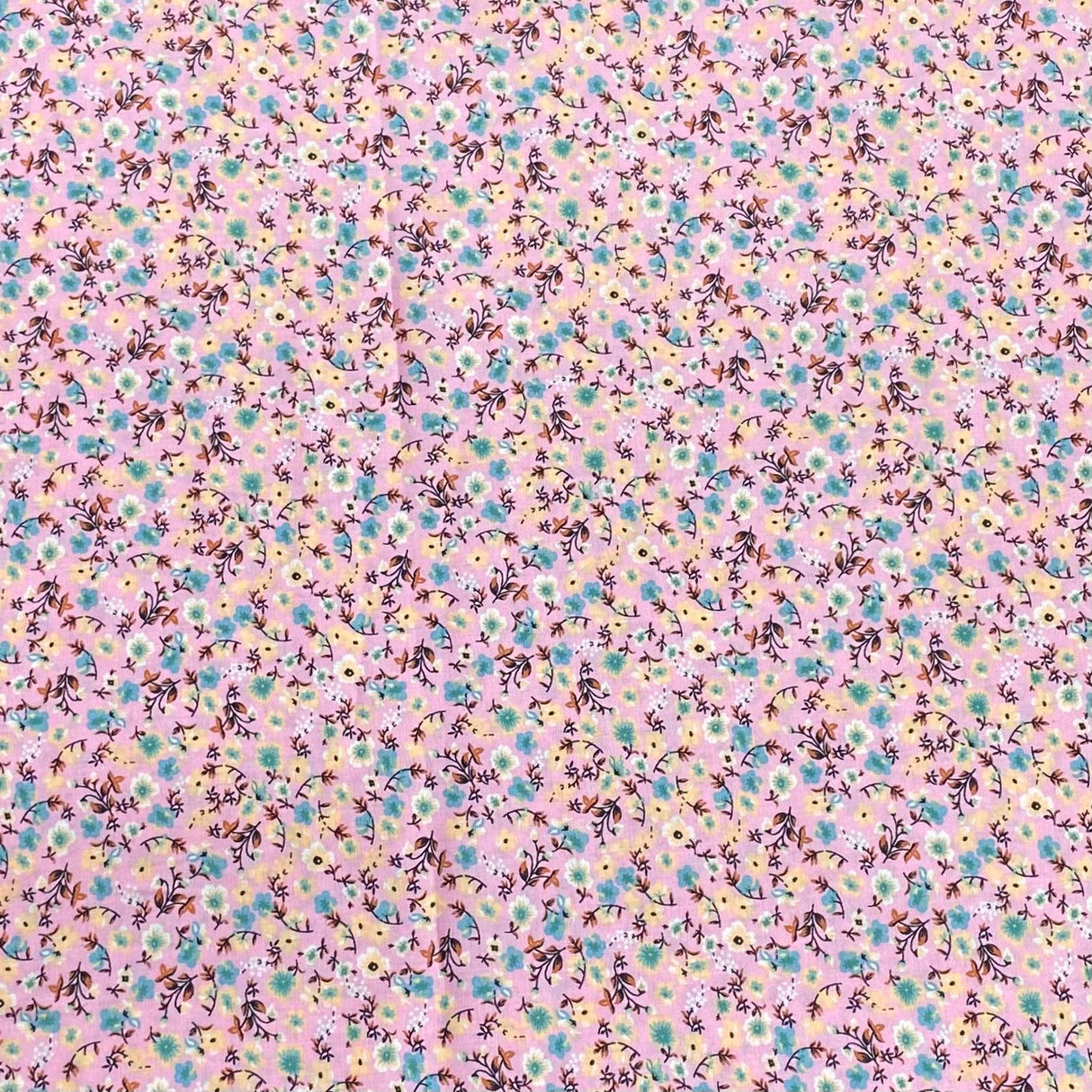3 Metres, Premium Quality, Printed Dressmaking Viscose - 55" Wide (Baby Pink)