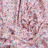 3 Metres, Premium Quality, Printed Dressmaking Viscose - 55" Wide (Baby Pink)