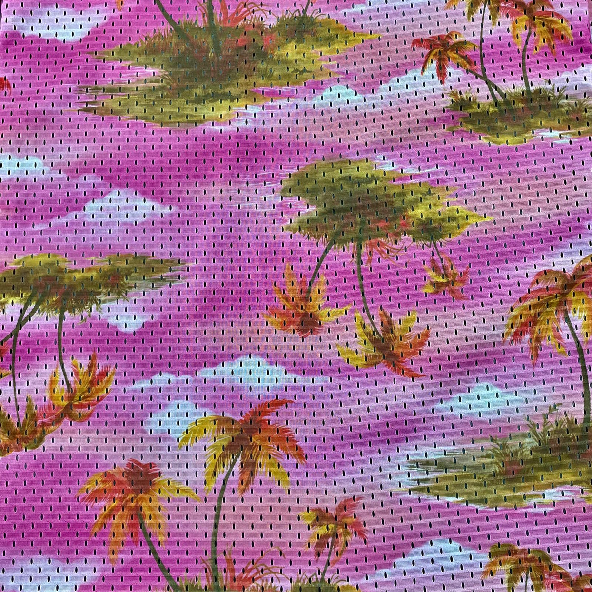 10 Metres Beautiful Printed Cut Out Crepe 55" Wide (Pink)