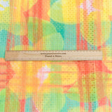 10 Metres Beautiful Printed Cut Out Crepe 55" Wide (Yellow & Green)
