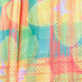 10 Metres Beautiful Printed Cut Out Crepe 55" Wide (Yellow & Green)