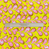 3 Metres, Premium Quality, Printed Dressmaking Viscose - 55" Wide (Yellow)