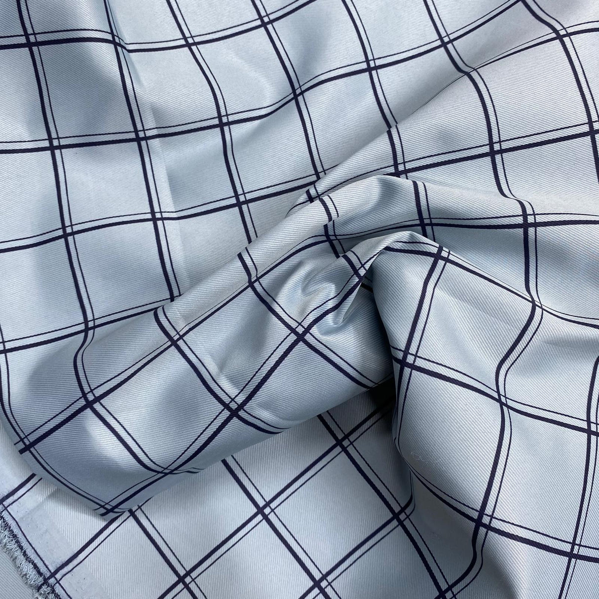 3 Metres Soft Micro-Fibre Fabric- 55" Wide (Grey Checks)