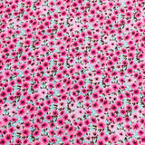 3 Metres, Premium Quality, Printed Dressmaking Viscose - 55" Wide (Pink)