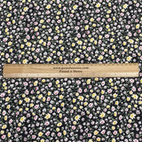 3 Metres, Premium Quality, Printed Dressmaking Viscose - 55" Wide (Black)