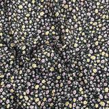 3 Metres, Premium Quality, Printed Dressmaking Viscose - 55" Wide (Black)