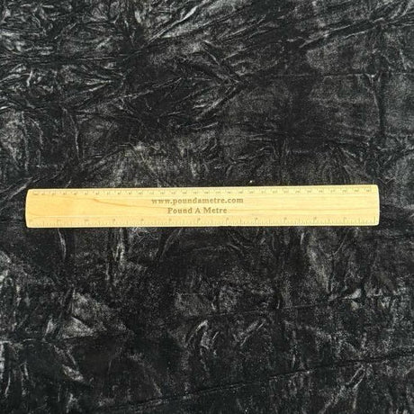 3 Metres Crushed Spandex Velvet 55" Wide (Black)
