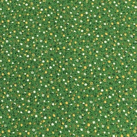 3 Metres, Premium Quality, Printed Dressmaking Viscose - 55" Wide (Green)