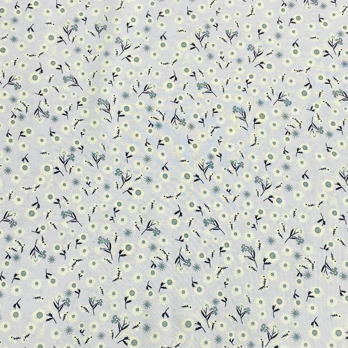 3 Metres, Premium Quality, Printed Dressmaking Viscose - 55" Wide (Snowdrop)