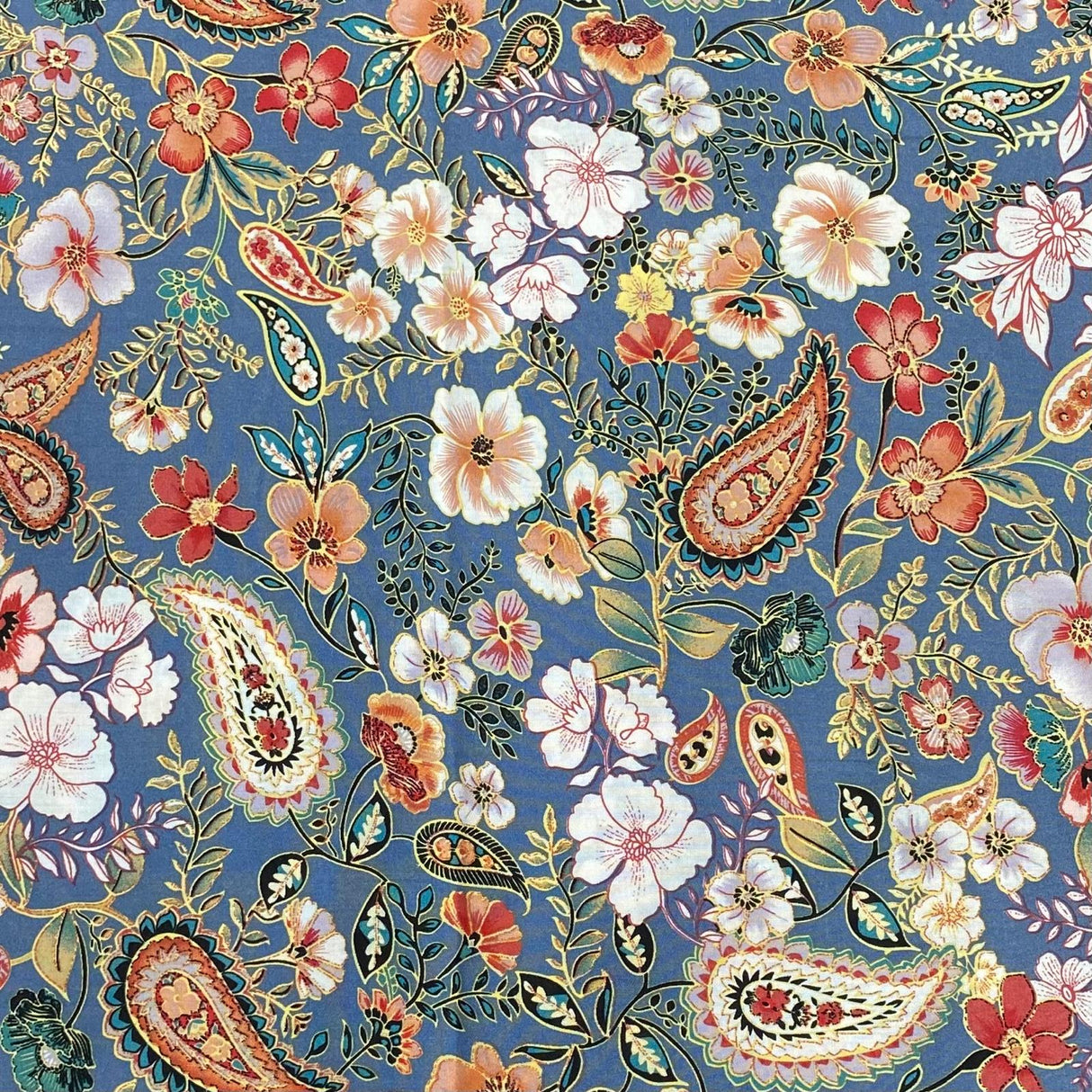 3 Metres, Premium Quality, Printed Dressmaking Viscose - 55" Wide (Amaryllis)