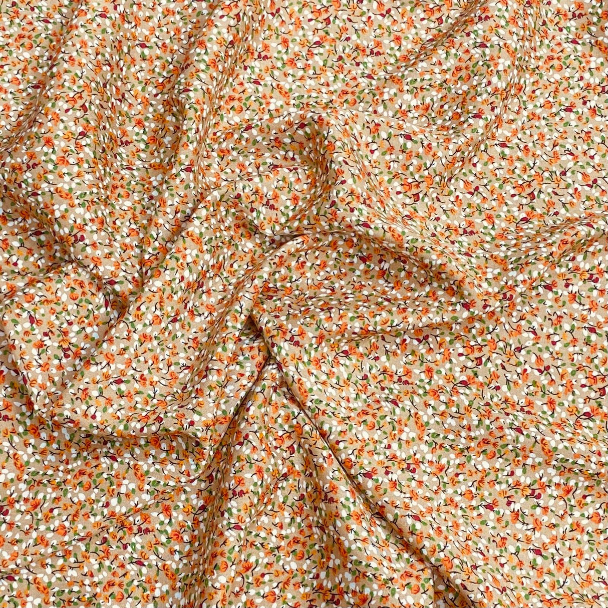 3 Metres, Premium Quality, Printed Dressmaking Viscose - 55" Wide (Cassia Fistula)