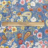 3 Metres, Premium Quality, Printed Dressmaking Viscose - 55" Wide (Sky)