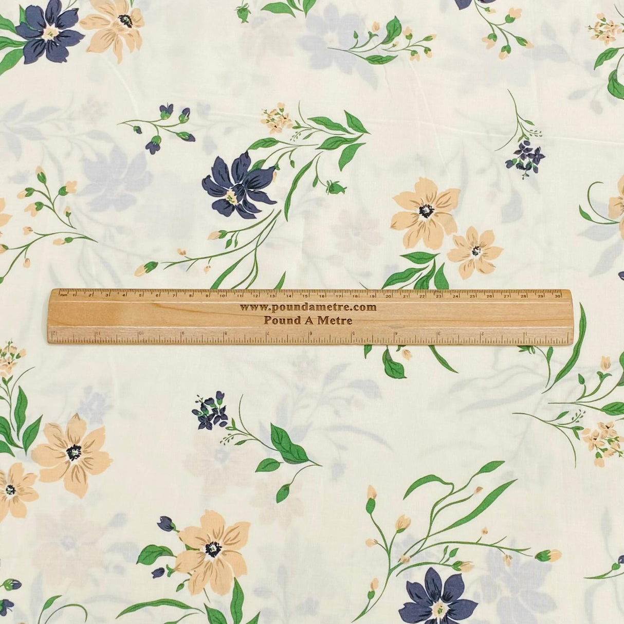 3 Metres, Premium Quality, Printed Dressmaking Viscose - 55" Wide (Carnation)
